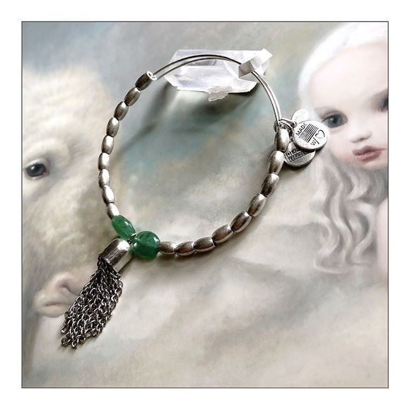 Retired Alex & Ani Artists Palette Fern Bracelet - Picture 1 of 2